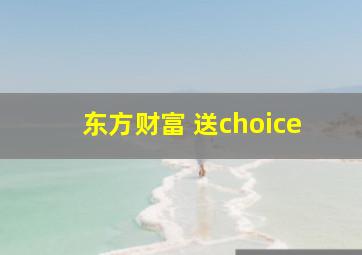 东方财富 送choice